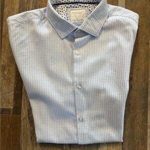 Men's Blue Patterned Shirt